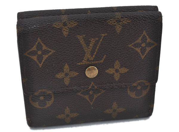 Authentic LOUIS VUITTON Monogram Portefeuille Elise Purse Wallet M61654 LV H2107