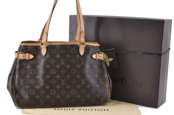 Auth LOUIS VUITTON Monogram Batignolles Horizontal Tote Bag M51154 Box H2151