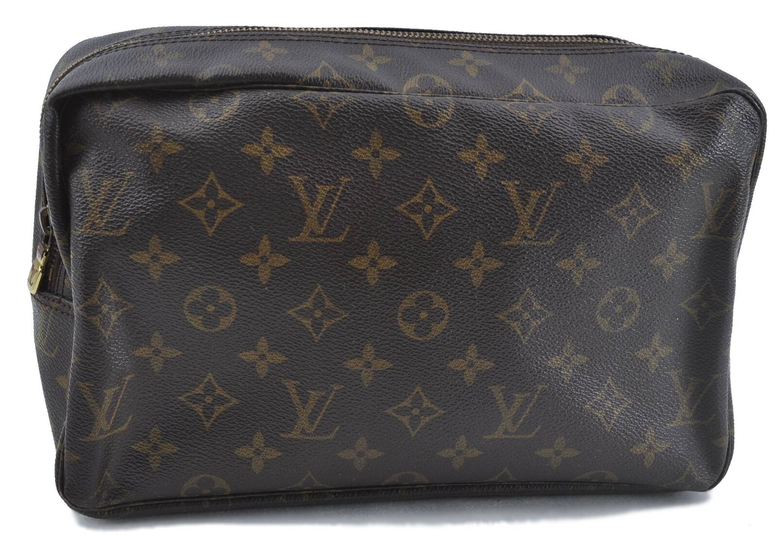 Auth LOUIS VUITTON Monogram Trousse Toilette 28 Clutch Bag M47522 Junk H2222