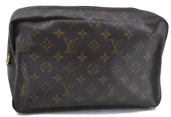 Auth LOUIS VUITTON Monogram Trousse Toilette 28 Clutch Bag M47522 Junk H2222