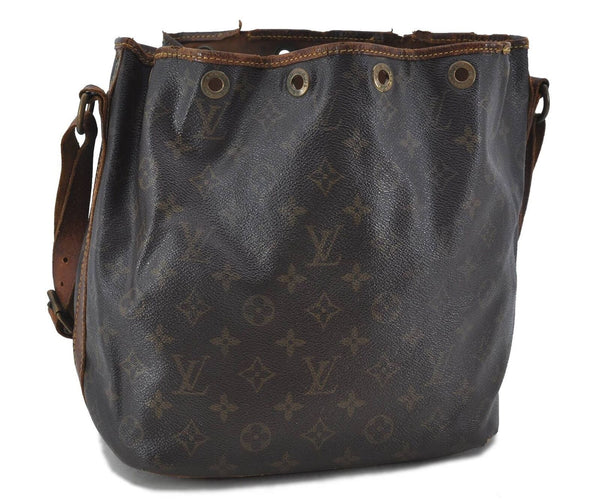 Authentic LOUIS VUITTON Monogram Petit Noe Shoulder Bag M42226 LV H2241