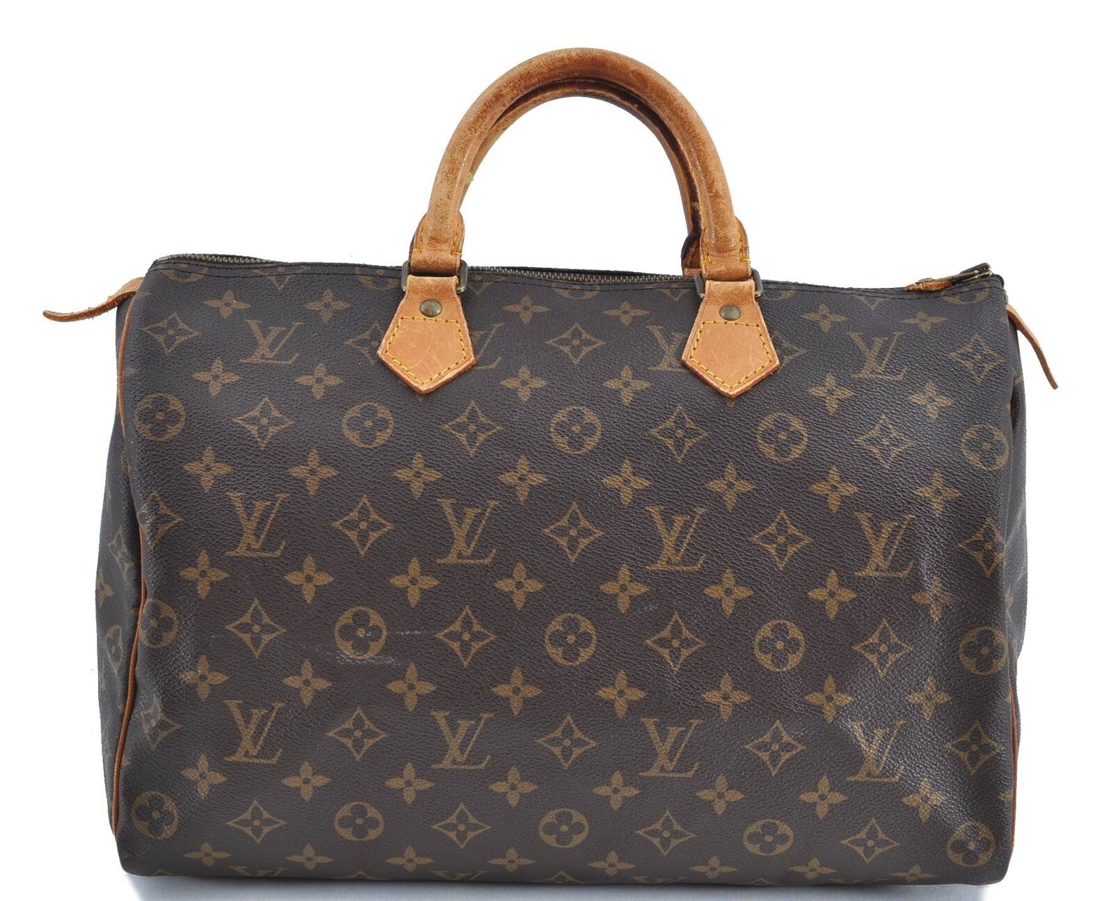 Authentic LOUIS VUITTON Monogram Speedy 35 Hand Bag M41524 LV H2257