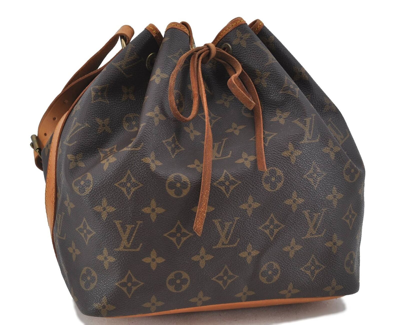 Authentic LOUIS VUITTON Monogram Petit Noe Shoulder Bag M42226 LV H2265