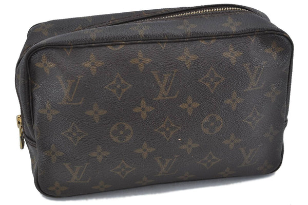 Auth LOUIS VUITTON Monogram Trousse Toilette 23 Clutch Hand Bag M47524 LV H2266