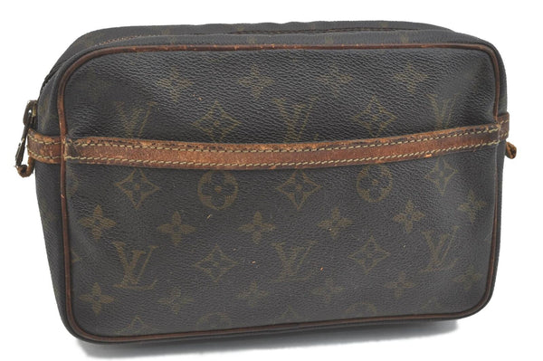 Authentic LOUIS VUITTON Monogram Compiegne 23 Clutch Hand Bag M51847 LV H2285