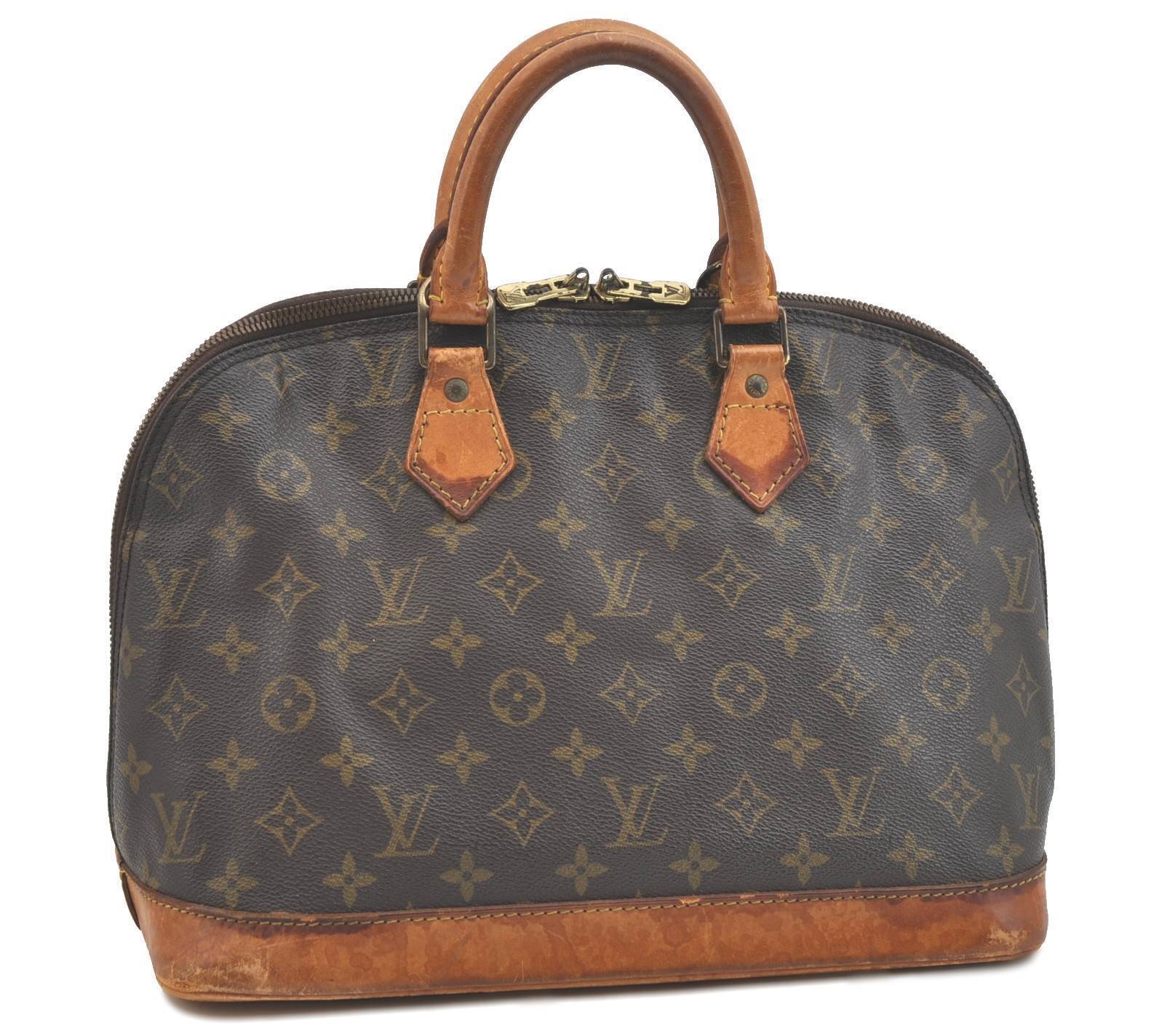 Authentic LOUIS VUITTON Monogram Alma Hand Bag M51130 LV H2293