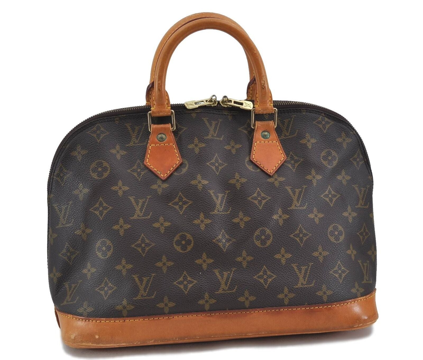 Authentic LOUIS VUITTON Monogram Alma Hand Bag M51130 LV H2298