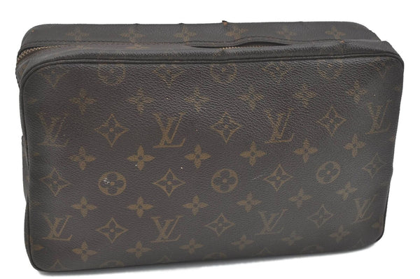 Auth LOUIS VUITTON Monogram Trousse Toilette 28 Clutch Hand Bag M47522 LV H2300