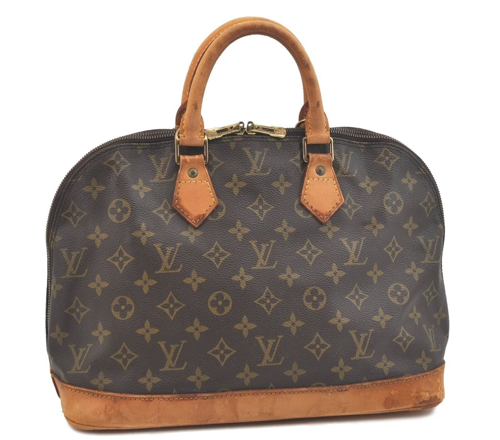 Authentic LOUIS VUITTON Monogram Alma Hand Bag M51130 LV H2302