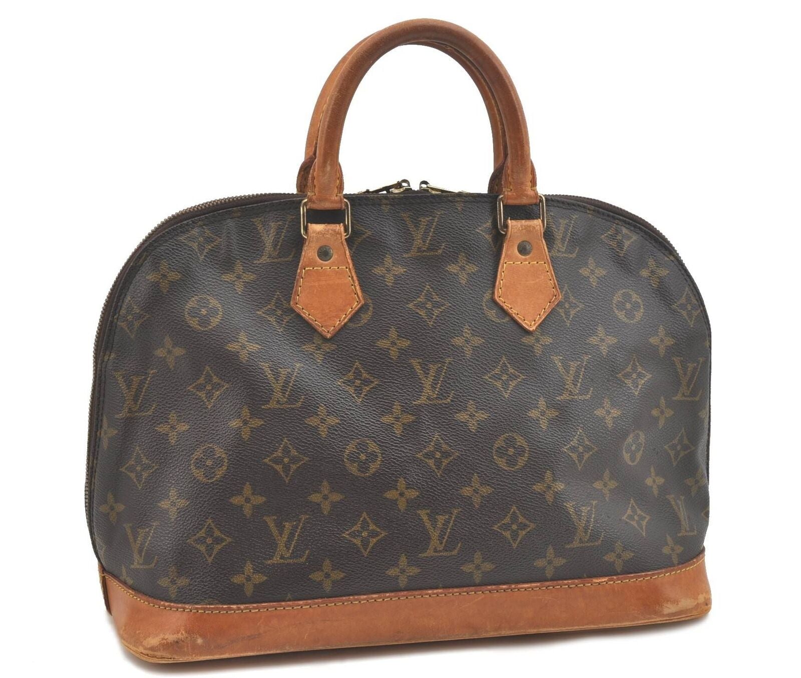 Authentic LOUIS VUITTON Monogram Alma Hand Bag M51130 LV H2306