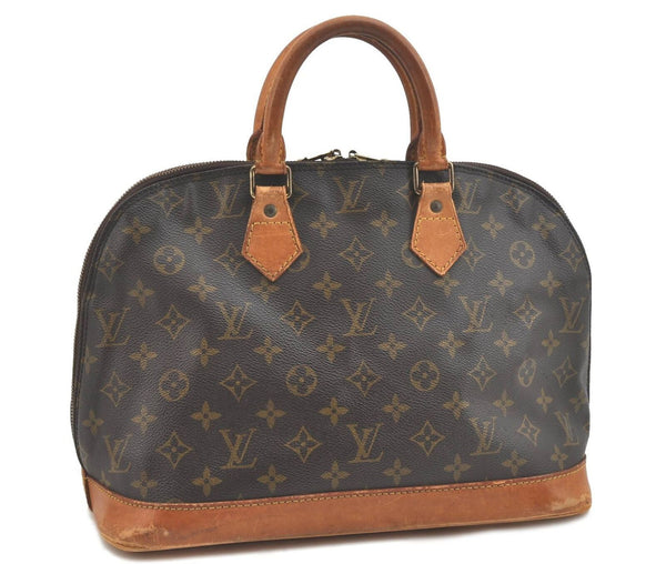 Authentic LOUIS VUITTON Monogram Alma Hand Bag M51130 LV H2306