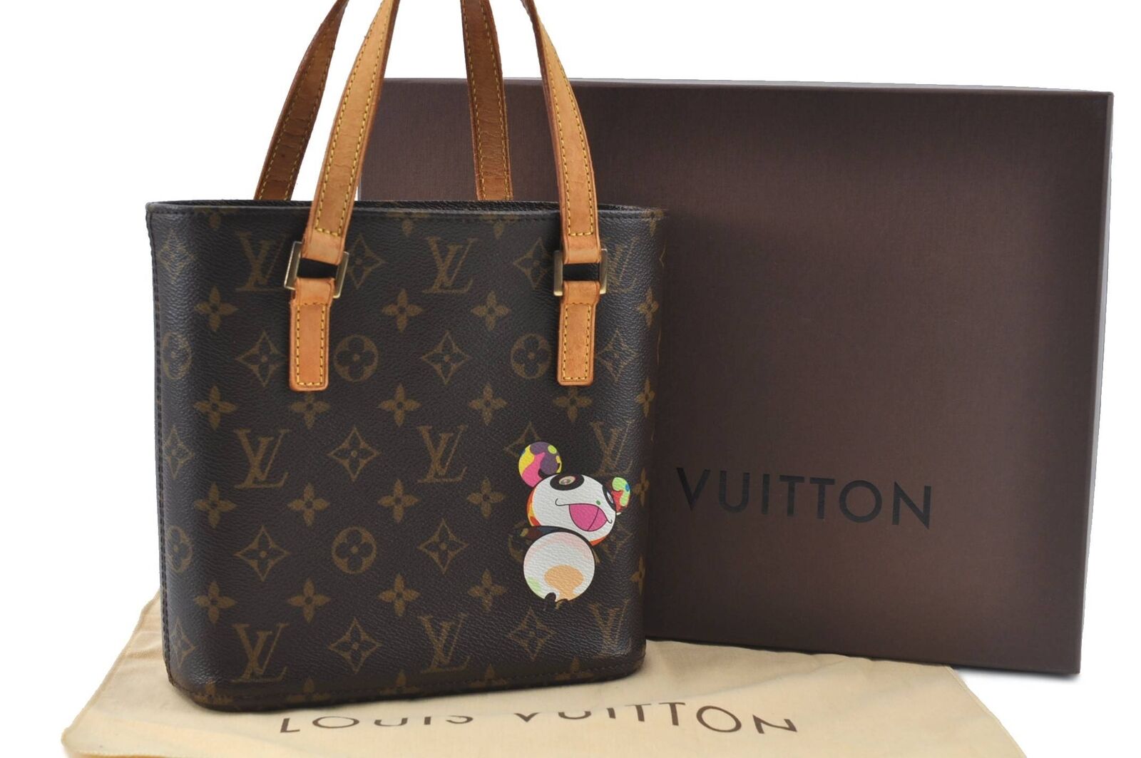 Authentic LOUIS VUITTON Monogram Panda Vavin PM Hand Bag M51173 LV Box H2334