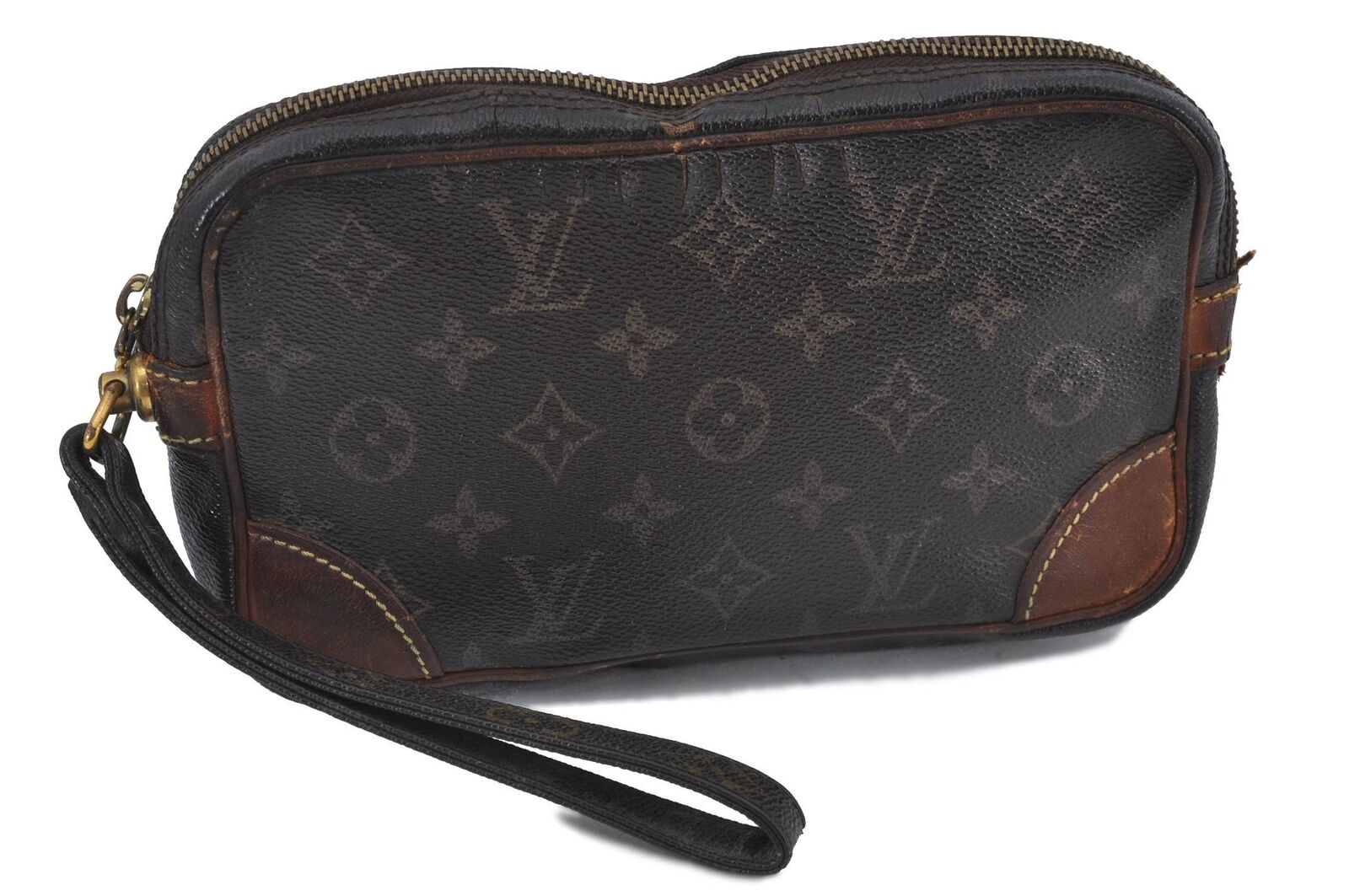 Auth LOUIS VUITTON Monogram Marly Dragonne PM Clutch Hand Bag M51827 LV H2352