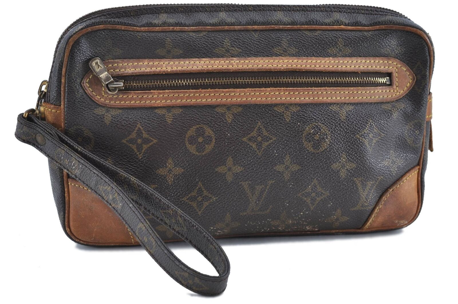 Auth LOUIS VUITTON Monogram Marly Dragonne GM Clutch Hand Bag M51825 LV H2369