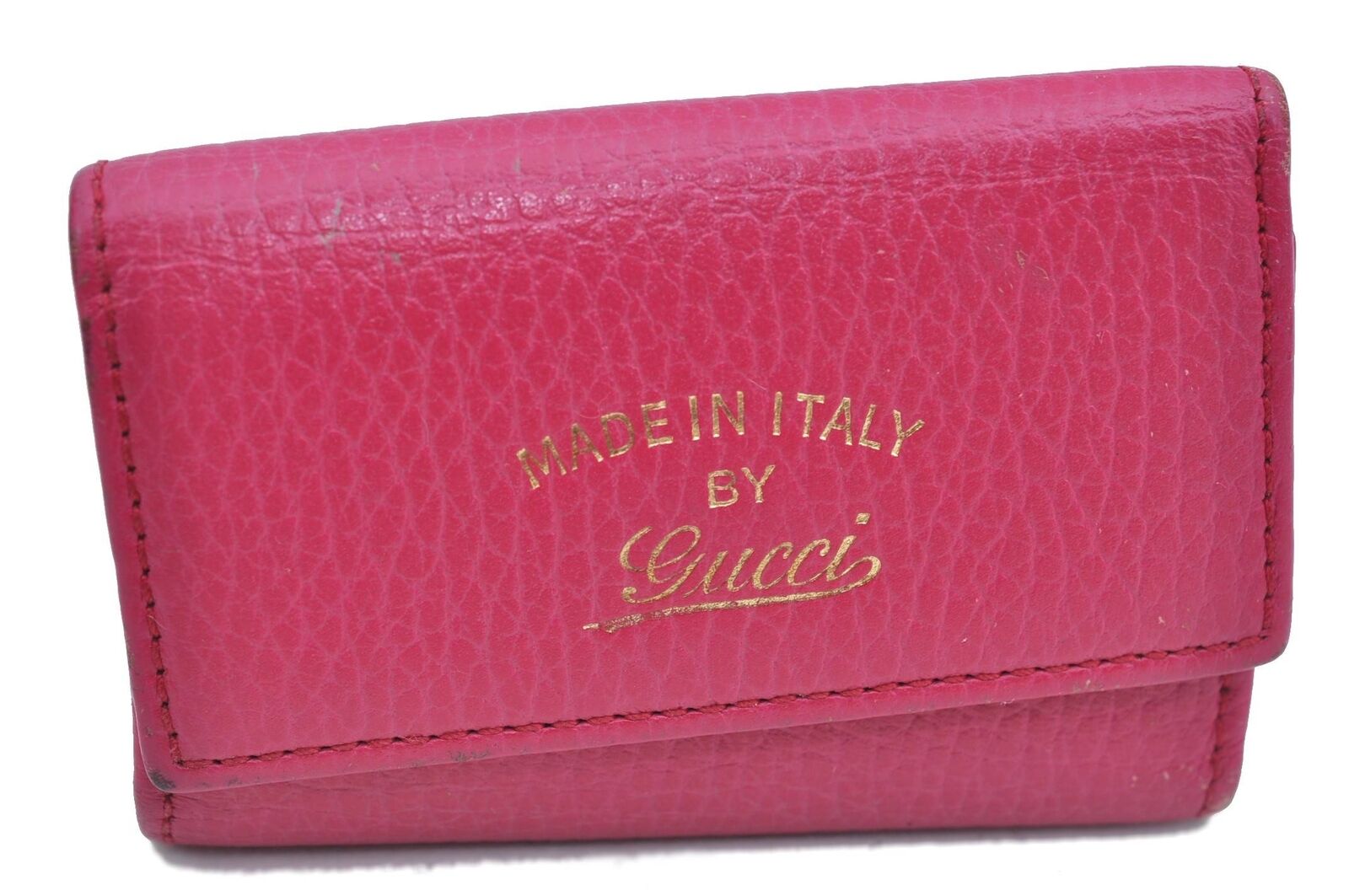 Authentic GUCCI 6 Hooks Key Case Holder Leather 354499 Pink H2388