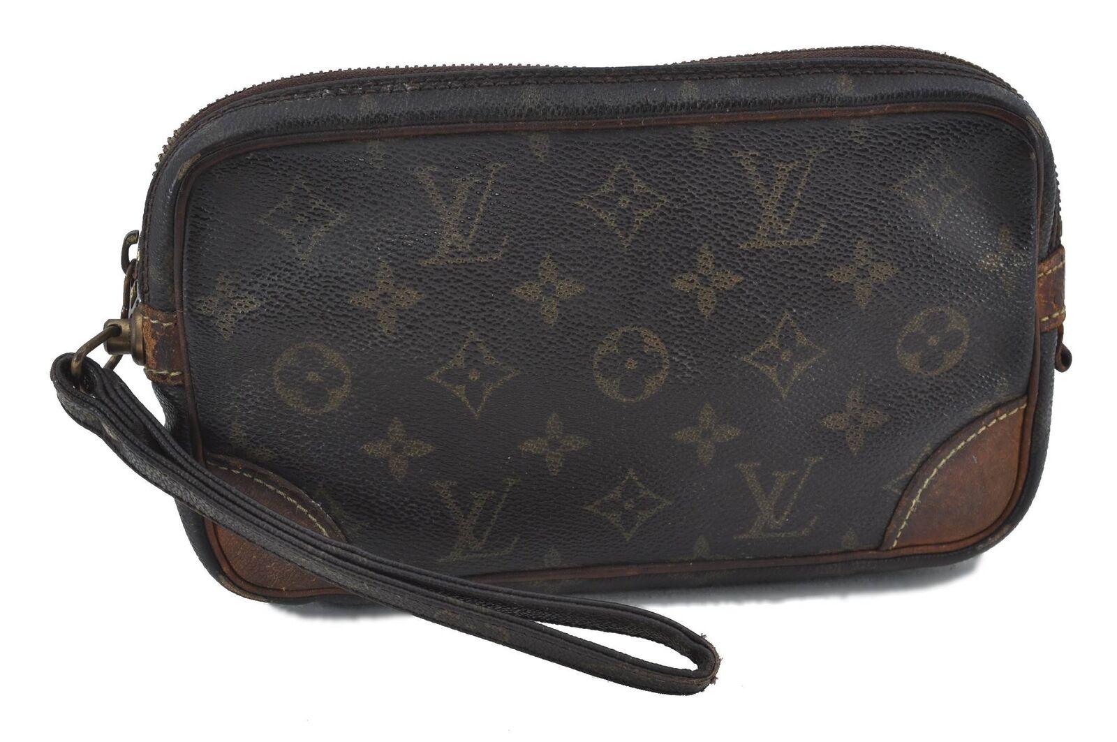 Auth LOUIS VUITTON Monogram Marly Dragonne PM Clutch Hand Bag M51827 LV H2406