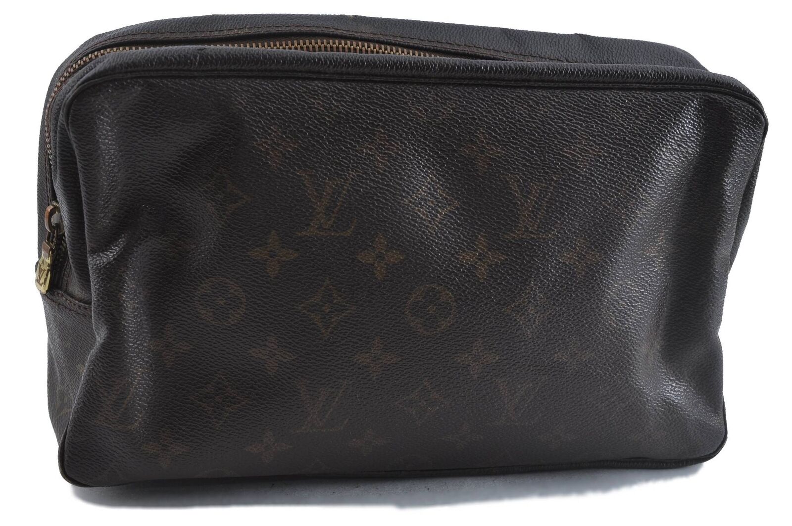 Auth LOUIS VUITTON Monogram Trousse Toilette 28 Clutch Hand Bag M47522 LV H2452