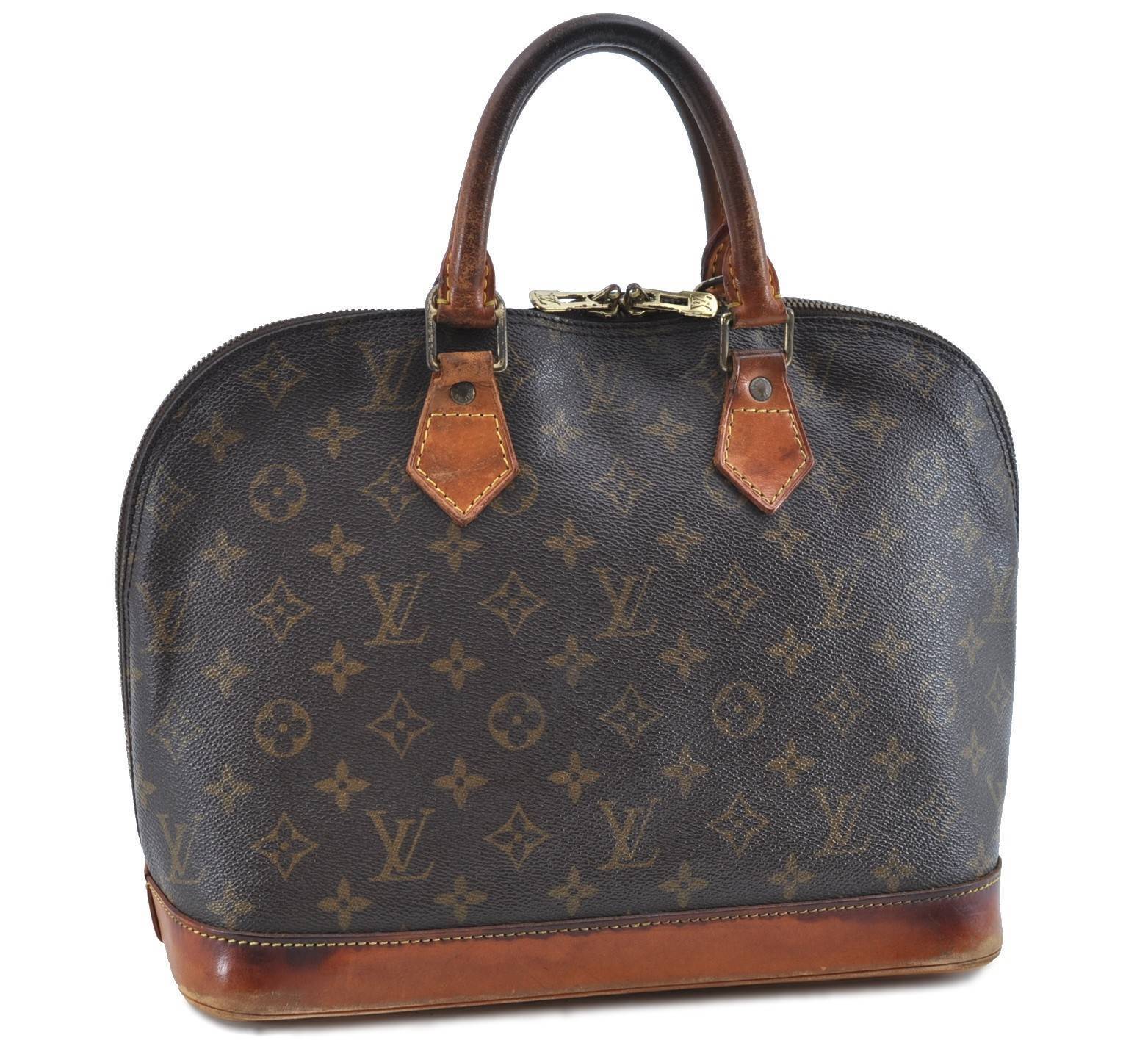 Authentic LOUIS VUITTON Monogram Alma Hand Bag M51130 LV H2454