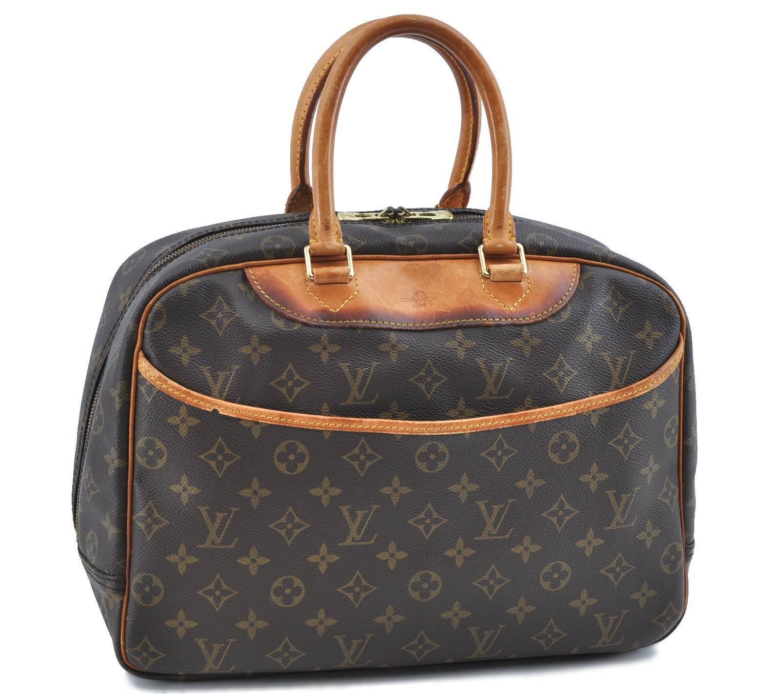 Authentic LOUIS VUITTON Monogram Deauville Hand Bag M47270 LV H2468