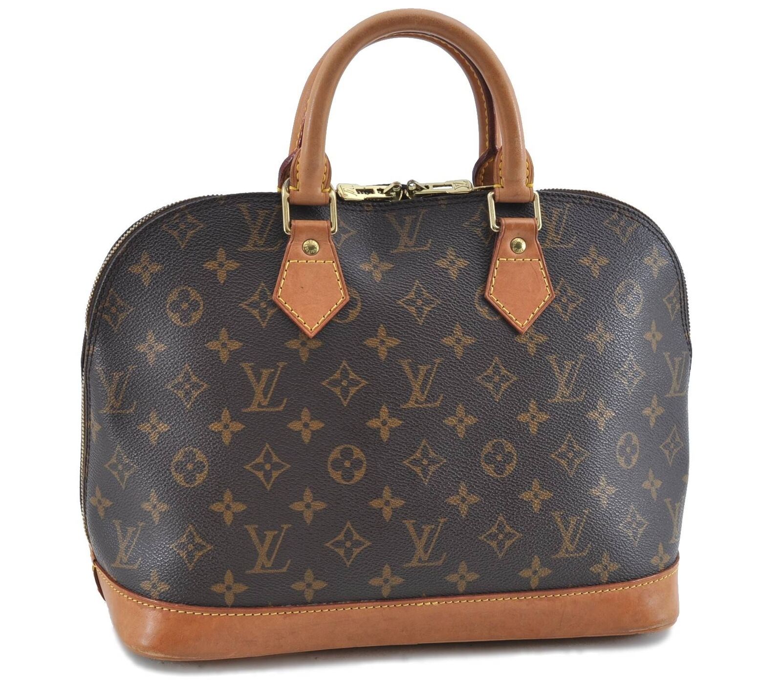 Authentic LOUIS VUITTON Monogram Alma Hand Bag M51130 LV H2496