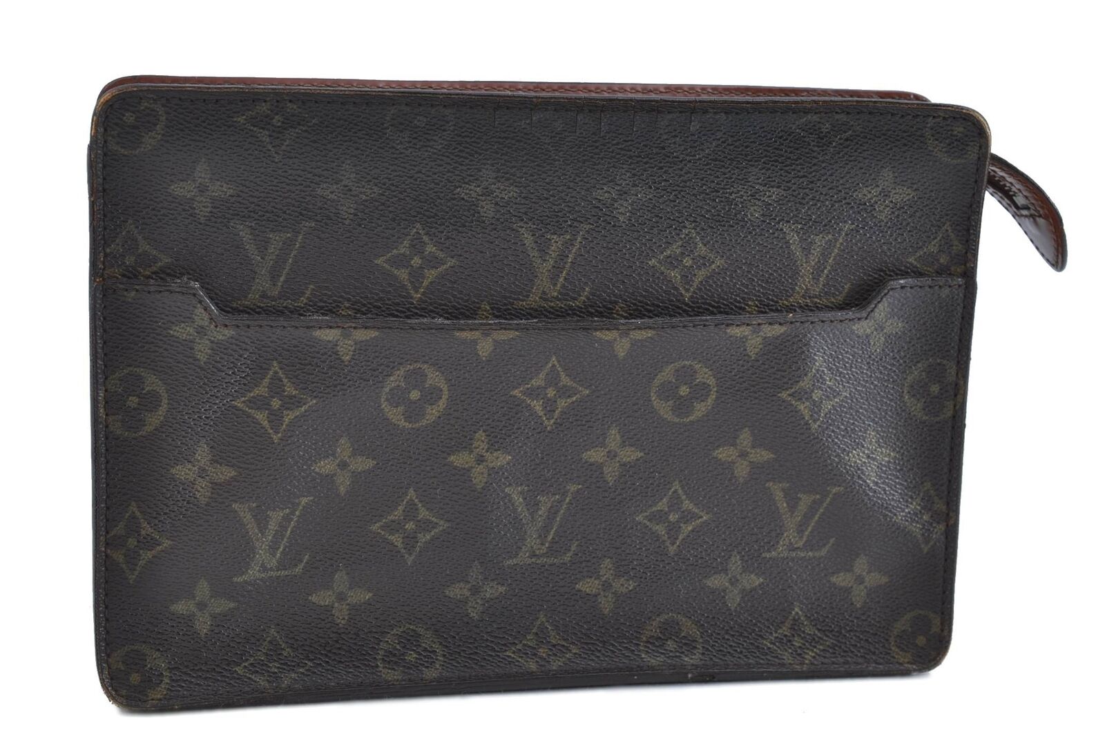 Authentic LOUIS VUITTON Monogram Pochette Homme Clutch Hand Bag M51795 LV H2510