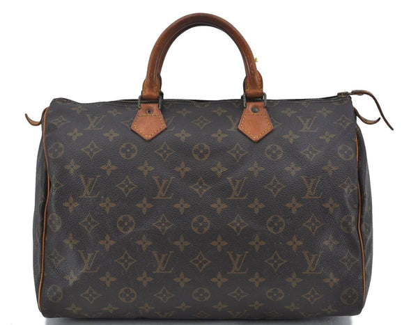 Authentic LOUIS VUITTON Monogram Speedy 35 Hand Bag M41524 LV H2525