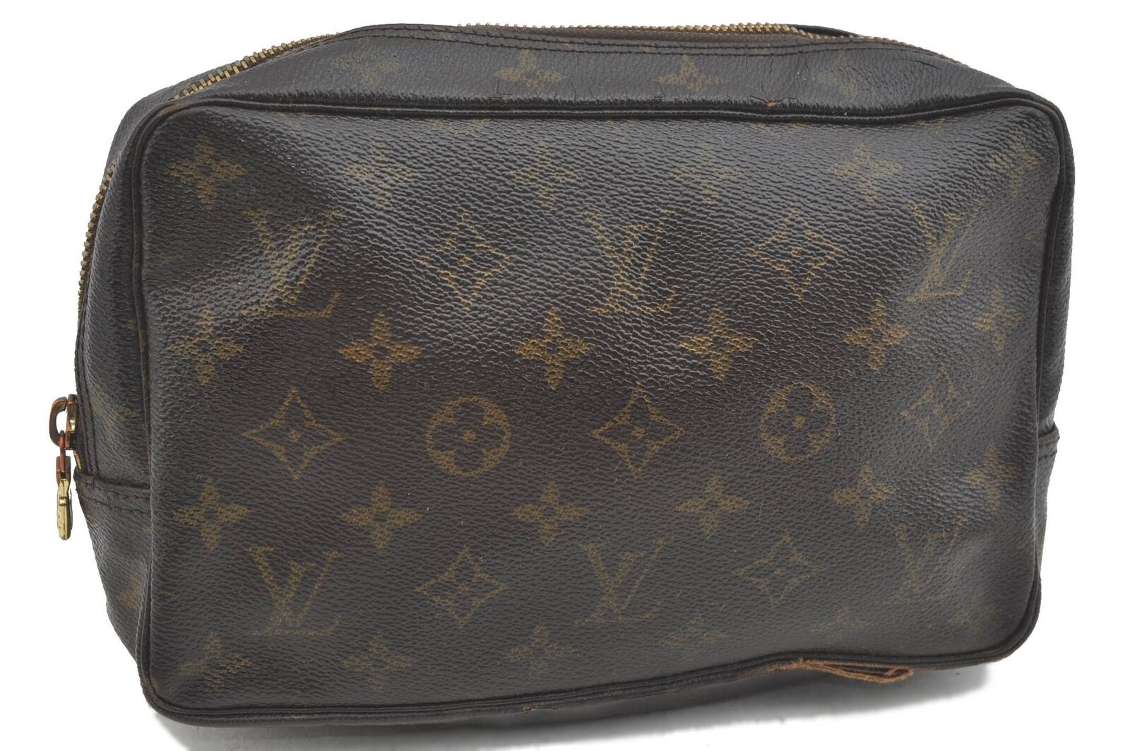 Auth LOUIS VUITTON Monogram Trousse Toilette 23 Clutch Hand Bag M47524 LV H2657