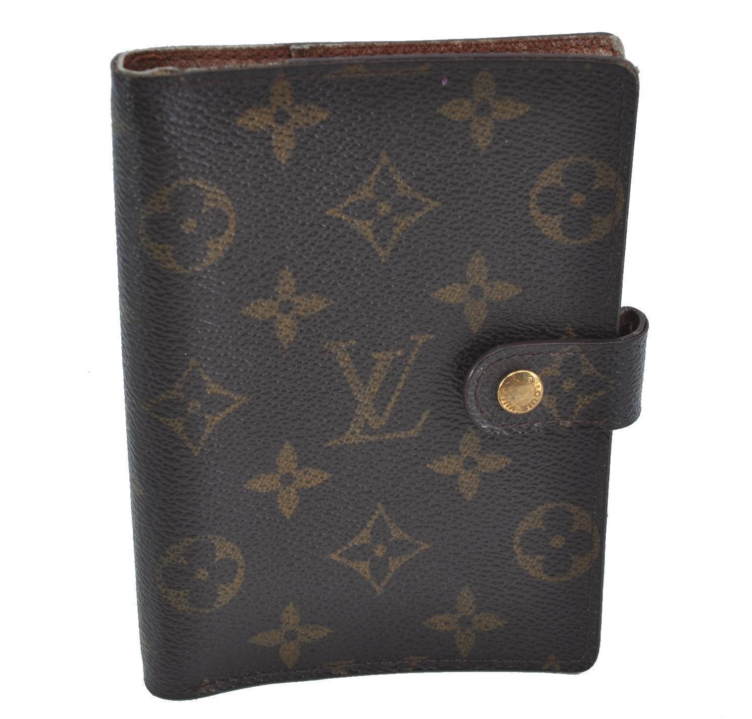 Authentic LOUIS VUITTON Monogram Agenda PM Notebook Cover R20005 LV H2672