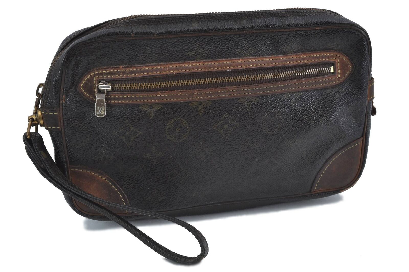 Auth LOUIS VUITTON Monogram Marly Dragonne GM Clutch Hand Bag M51825 LV H2706