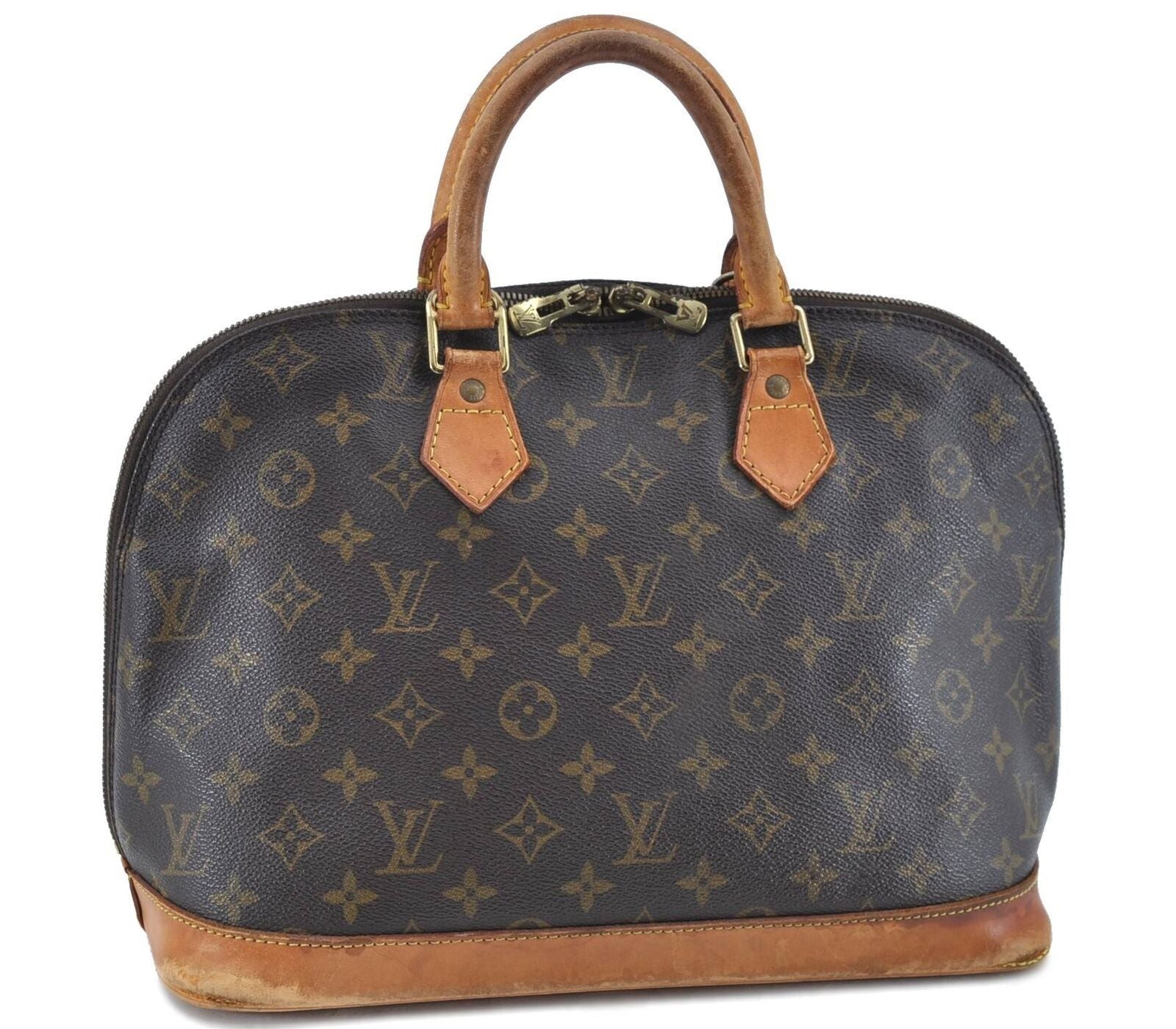 Authentic LOUIS VUITTON Monogram Alma Hand Bag M51130 LV Junk H2720