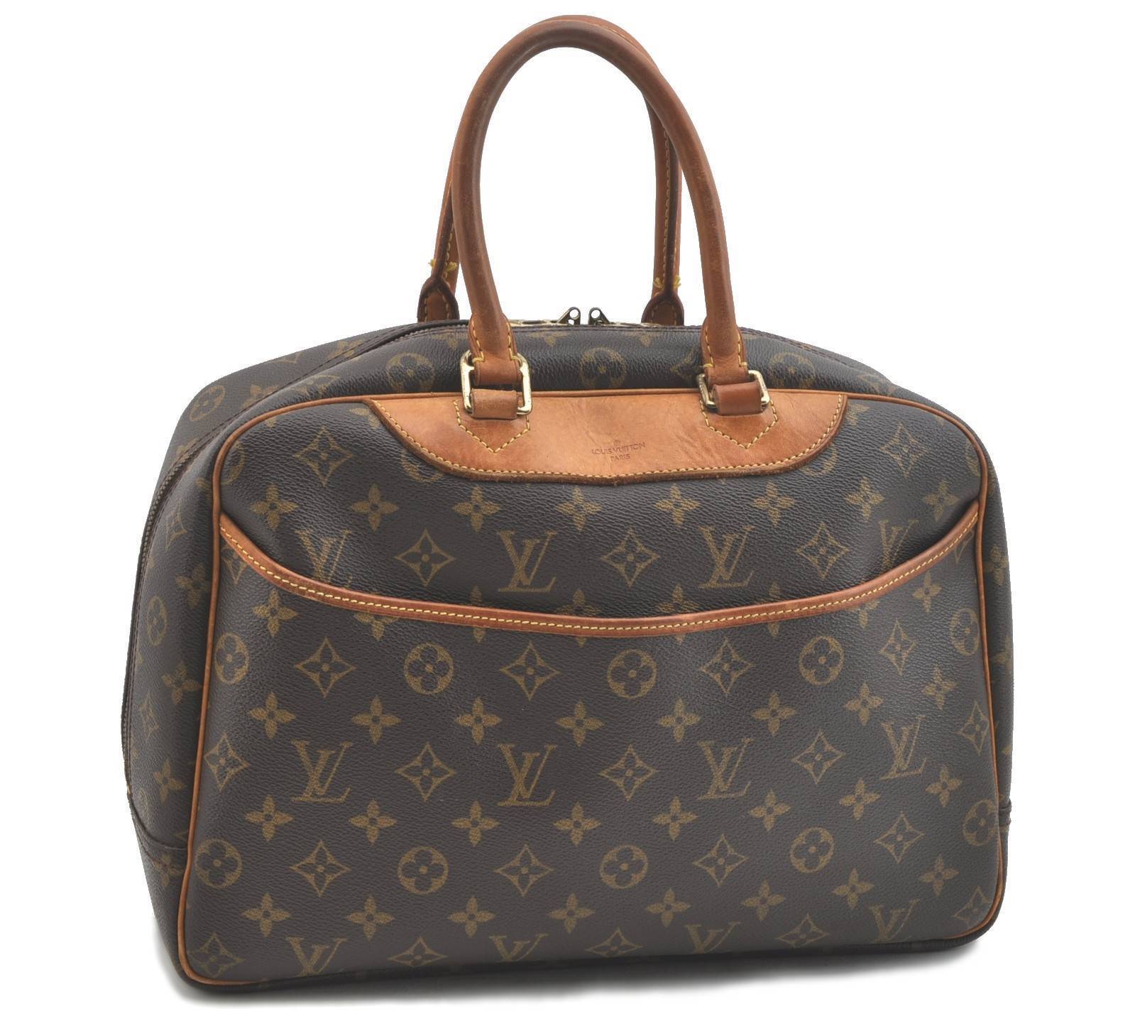 Authentic LOUIS VUITTON Monogram Deauville Hand Bag M47270 LV H2750