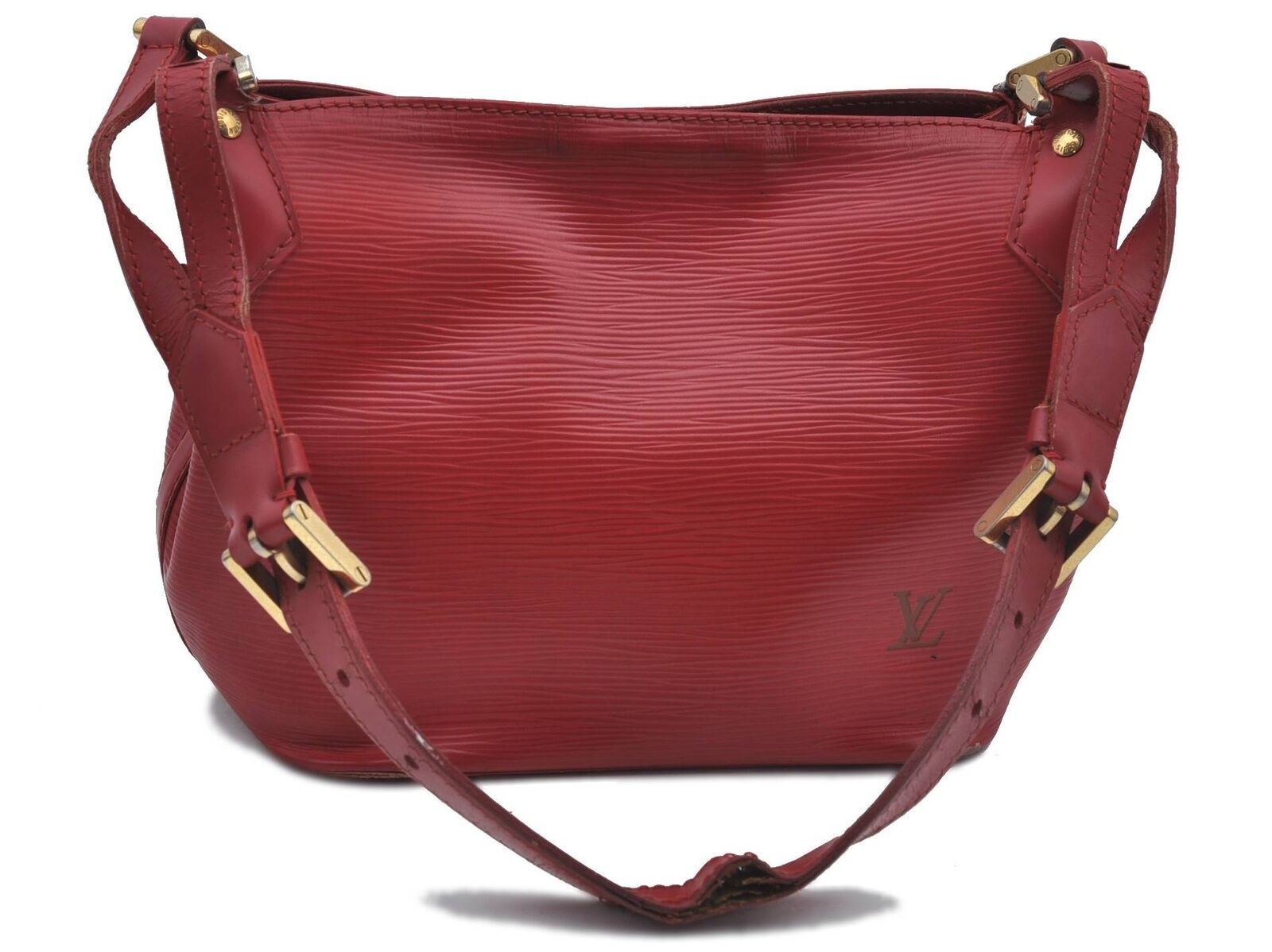 Authentic LOUIS VUITTON Epi Mandara PM Shoulder Bag Purse Red M5893E LV H2856