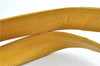 Authentic CHANEL Caviar Skin CC Logo Shoulder Tote Bag Yellow H2858