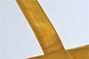 Authentic CHANEL Caviar Skin CC Logo Shoulder Tote Bag Yellow H2858