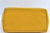 Authentic CHANEL Caviar Skin CC Logo Shoulder Tote Bag Yellow H2858