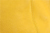 Authentic CHANEL Caviar Skin CC Logo Shoulder Tote Bag Yellow H2858