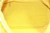 Authentic CHANEL Caviar Skin CC Logo Shoulder Tote Bag Yellow H2858