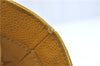 Authentic CHANEL Caviar Skin CC Logo Shoulder Tote Bag Yellow H2858