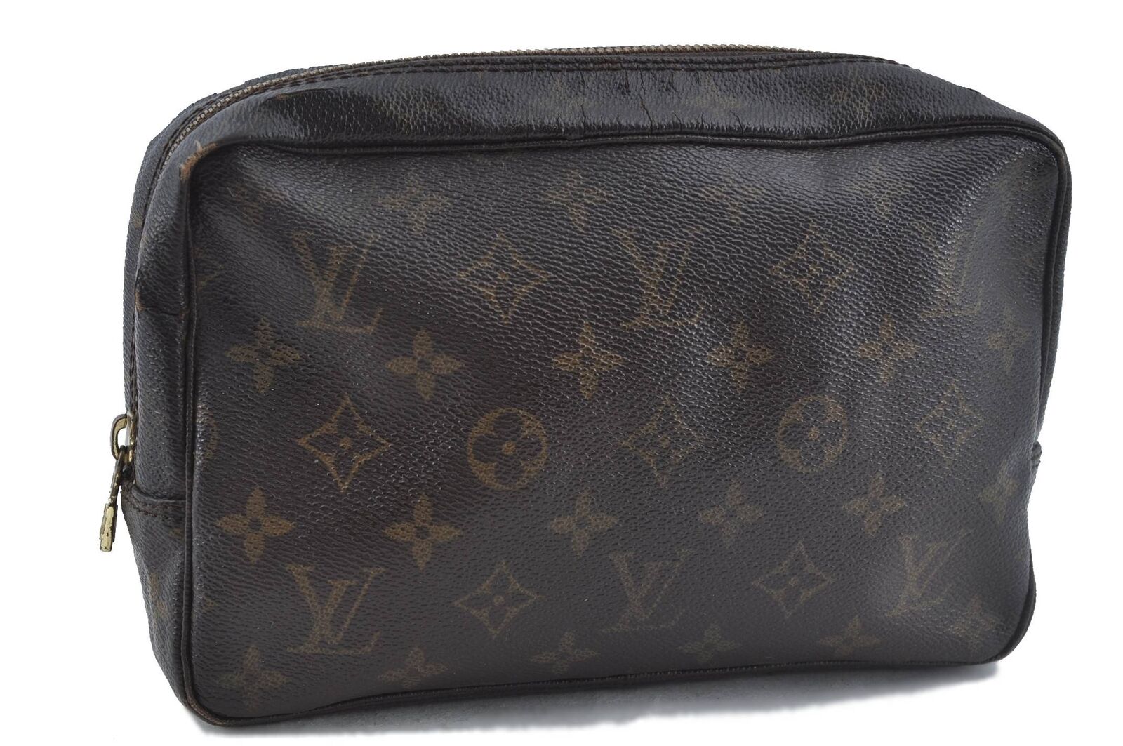 Auth LOUIS VUITTON Monogram Trousse Toilette 23 Clutch Hand Bag M47524 LV H2860