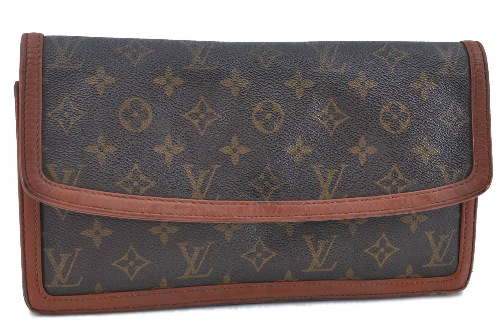 Auth LOUIS VUITTON Monogram Pochette Dame GM Clutch Hand Bag M51810 LV H2868