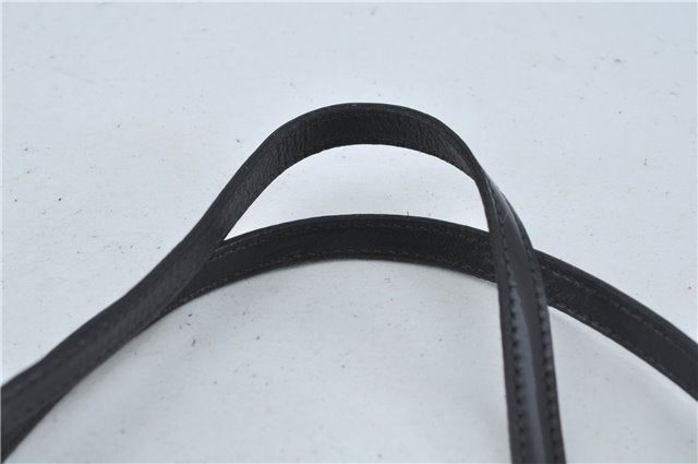 Authentic GUCCI Jolie Shoulder Tote Bag GG Canvas Enamel 211976 Black H2932