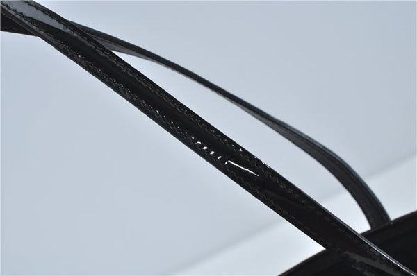 Authentic GUCCI Jolie Shoulder Tote Bag GG Canvas Enamel 211976 Black H2932