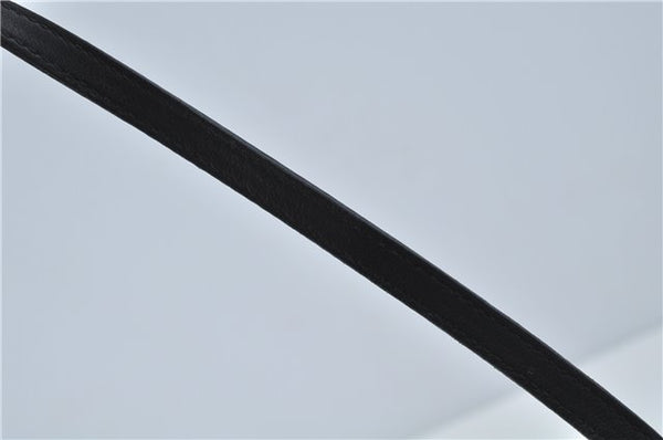 Authentic GUCCI Jolie Shoulder Tote Bag GG Canvas Enamel 211976 Black H2932