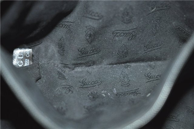 Authentic GUCCI Jolie Shoulder Tote Bag GG Canvas Enamel 211976 Black H2932