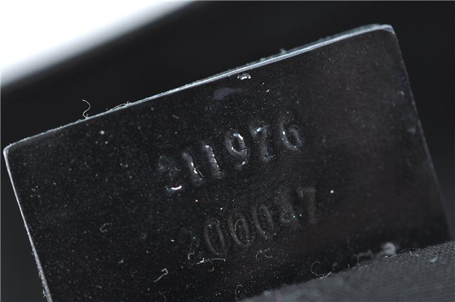 Authentic GUCCI Jolie Shoulder Tote Bag GG Canvas Enamel 211976 Black H2932