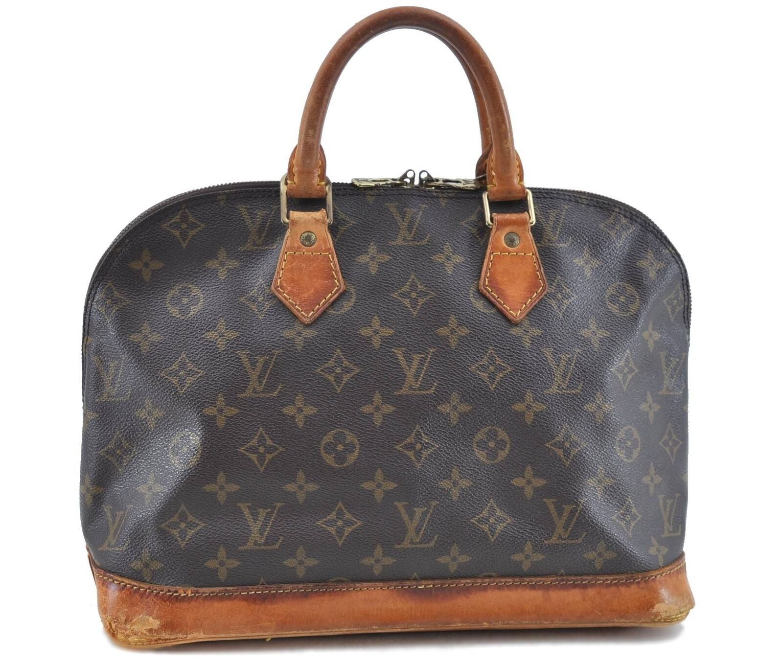 Authentic LOUIS VUITTON Monogram Alma Hand Bag M51130 LV H2963
