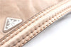 Authentic PRADA Leather Shoulder Hand Bag Purse Beige H3020