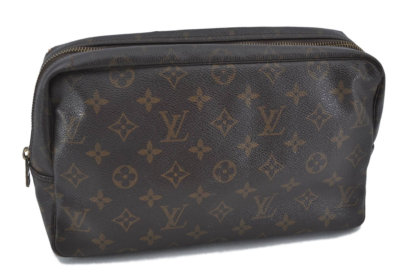 Auth LOUIS VUITTON Monogram Trousse Toilette 28 Clutch Hand Bag M47522 LV H3066
