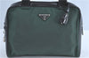 Authentic PRADA Nylon Leather Shoulder Hand Bag Purse B8378 Green Khaki H3115