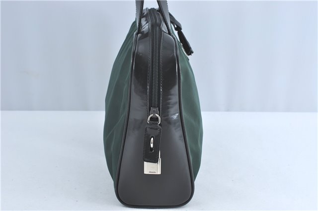 Authentic PRADA Nylon Leather Shoulder Hand Bag Purse B8378 Green Khaki H3115